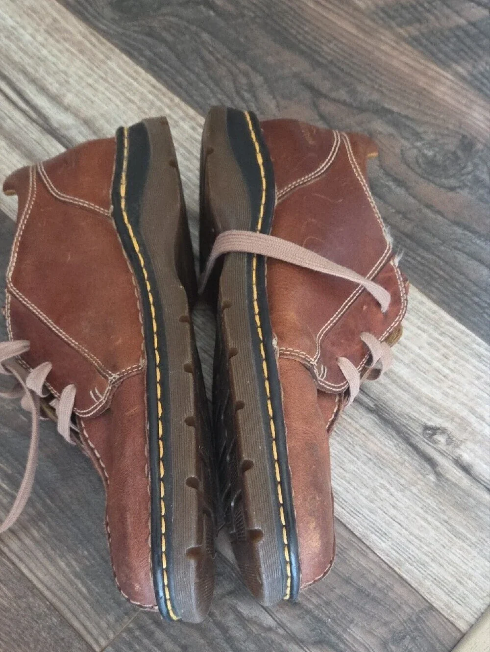 Dr. Martens Brown Leather Lace-Up  Shoes